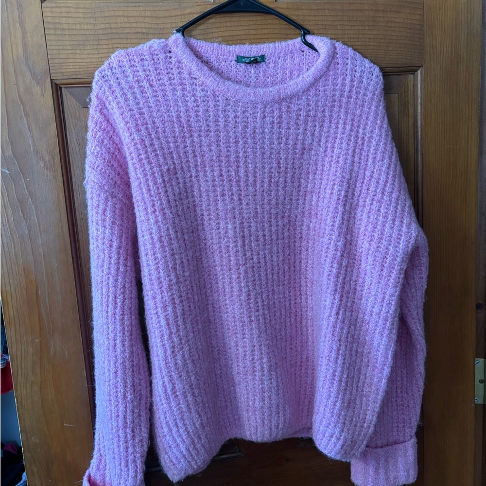 Wild Fable Soft Pink Crew Neck Sweater